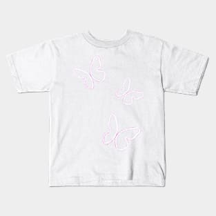 neon butterflies Kids T-Shirt